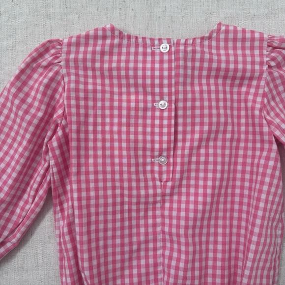 The Beaufort Bonnet Company Beatrice Bow Blouse Hampton Hot Pink Gingham 2T - Picture 7 of 10